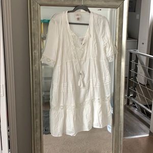 White tunic dress